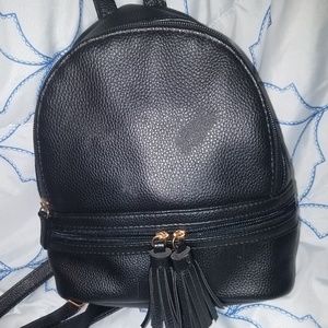 Mini black backpack